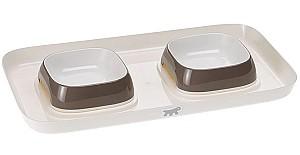 Bol de hrana pentru caini Ferplast Glam Tray Dove Grey S
