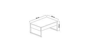Living Trendy Luxe Set Travertin Aur 180x47x30cm