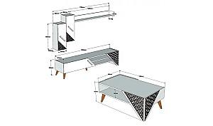 Living Trendy Beril 180x370x400 Stejar (Bej)
