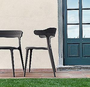 Scaun terasa Papatya Luna Stripe Black 09