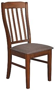 Set de masa si scaune Evelin HV-27V Burnish Oak + 4 scaune Wenyi Burnish Oak / Ekea12 Dark Brown