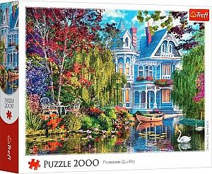 Puzzle Trefl 27129 Casă lângă lac