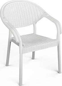 Scaun terasa Capissi Bamboo Alb