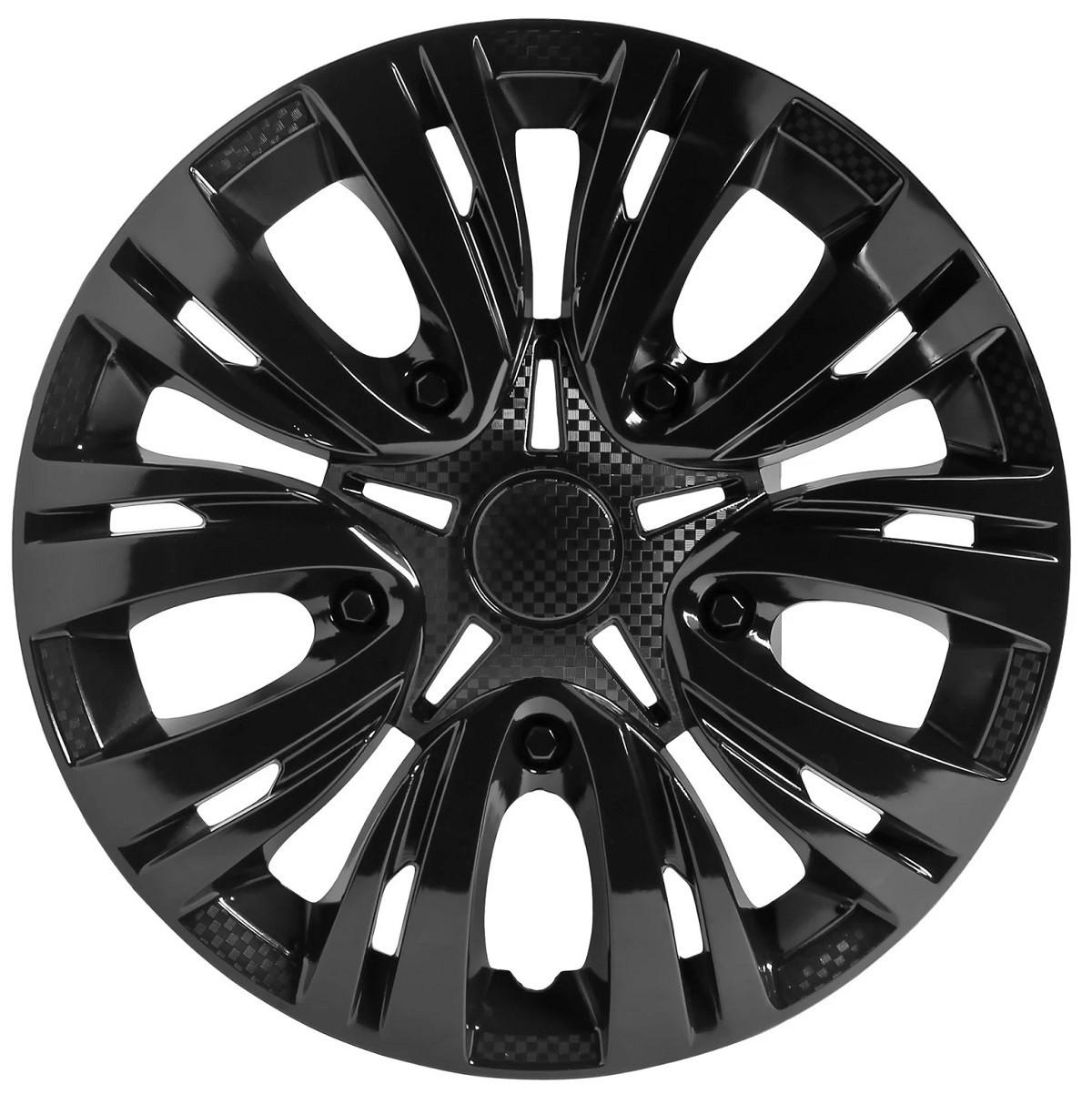 Capac pentru roti AIRLINE 13 Lion negru lucios 2 buc AWCC-13-04