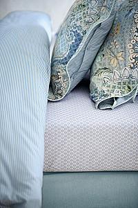 Cearsaf pentru pat PIP Studio Thousand Leaves Fitted Sheet 160x200 Blue