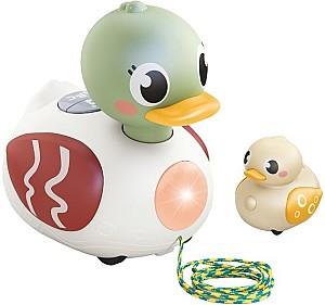 Jucarie de impins si tras Hola Toys Duck Family (HE9976)