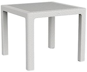 Masa de gradina Capissi Rattan 90x90 Alb