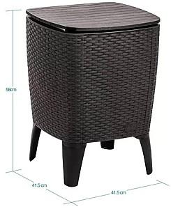 Masa de gradina Sonmez Capri Wengue (maro) 41.5x41.5