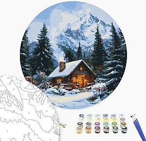 Tablou pe numere BrushMe Căsuța fermecată din pădure (fără cutie)