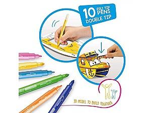 Puzzle CARIOCA Create&Color 3D-puzzle Jet Junior cu carioci 10 buc