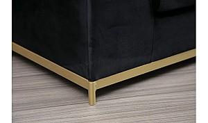 Canapea Trendy cu 4 locuri Linie cu masa laterala - neagra 102 x 84 x 320 cm