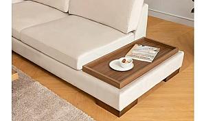Canapea coltar Trendy Lalea Colt Stanga Cu Pouf - Bej