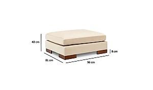 Canapea coltar Trendy Lalea Colt Stanga Cu Pouf - Bej