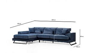 Canapea coltar Trendy Frido Stanga (Chl+3R) - Bleumarin