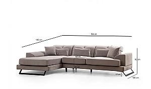 Canapea coltar Trendy Frido Stanga (Chl+3R) - Gri deschis