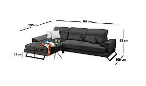 Canapea coltar Trendy Frido Colt stanga (Chl+3R)