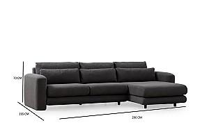 Canapea coltar Trendy Lily Corner Dreapta Gri