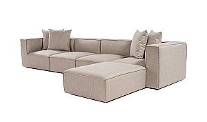 Canapea coltar Trendy Sora (L1-O1-O1-1R-POUFFE ) Bej Nisip