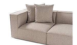 Canapea coltar Trendy Sora (L1-O1-O1-1R-POUFFE ) Bej Nisip