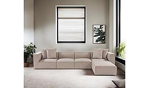 Canapea coltar Trendy Sora (L1-O1-O1-1R-POUFFE ) Bej Nisip