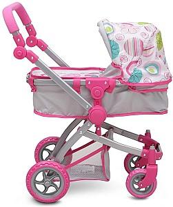 Carucior pentru papusa Moni Pink Rose