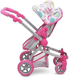 Carucior pentru papusa Moni Pink Rose