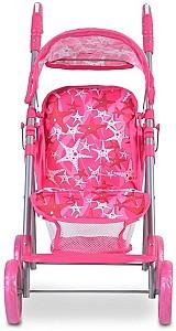 Carucior pentru papusa Moni Stars Pink
