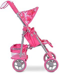 Carucior pentru papusa Moni Stars Pink