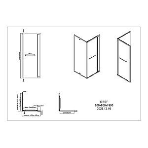 Cabina de dus Miscellaneous GRSF 80x80x190 Nichelată Mată Periată