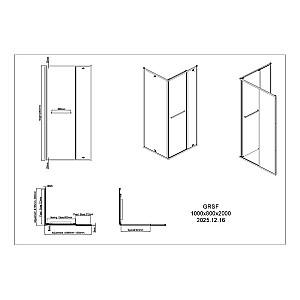 Cabina de dus Miscellaneous GRSF 80x100x200 Gri Inchis