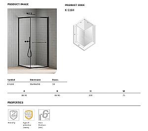 Cabina de dus New Trendy New Varia Active Shield K-5184