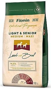 Hrana uscata pentru caini Fitmin Light&Senior Medium/Maxi Lamb&Beef 12kg