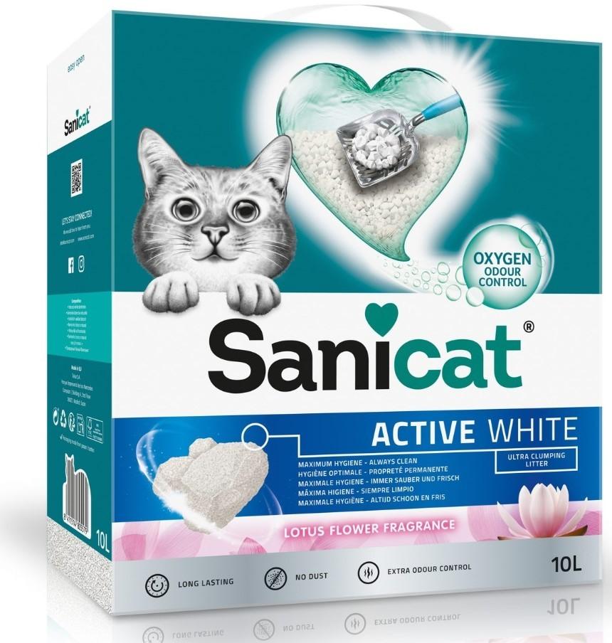 Asternut pentru litiere Sanicat Active White Lotus 10L