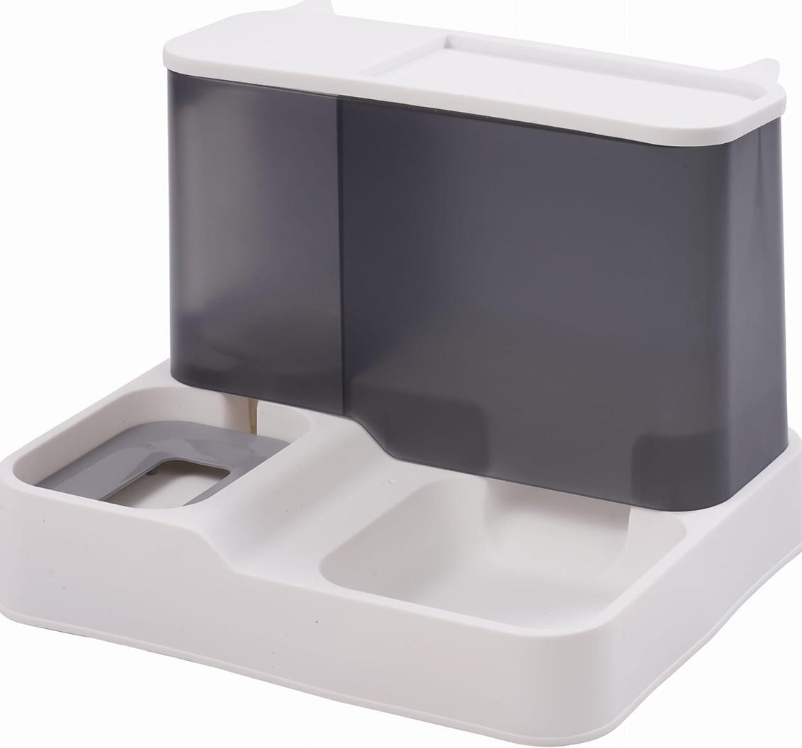 Dozator inteliligent de hrana Jumi 2 in 1 22x30x24 cm Gri