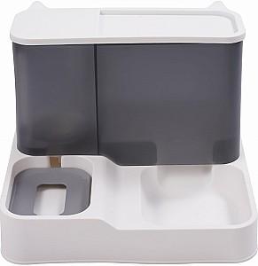 Dozator inteliligent de hrana Jumi 2 in 1 22x30x24 cm Gri