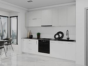 Set mobila bucatarie Bayro Spring 2.8 m Light Grey / White Mat