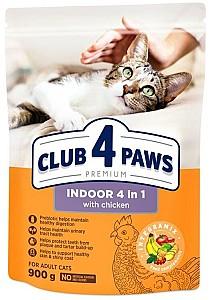 Hrana uscata pentru pisici Club4Paws Adult Cats Indoor 4in1 Chicken 900g