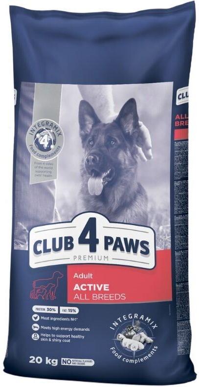 Hrana uscata pentru caini Club4Paws Premium Adult Active All Breeds 20kg