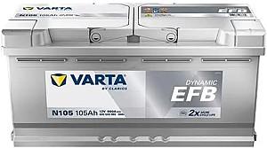 Acumulator auto Varta Blue Dynamic EFB N105 12V 105Ah 950A (605 500 095)