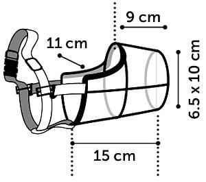 Botnita caini Flamingo Muzzle Silas XXL Black