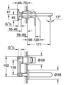 Baterie pentru lavoar Grohe Bauloop OMH 20289000