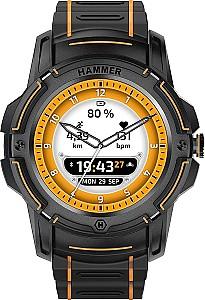 Ceas inteligent Hammer Watch Plus Black/Orange