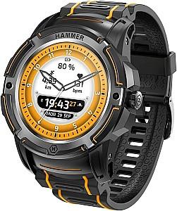 Ceas inteligent Hammer Watch Plus Black/Orange