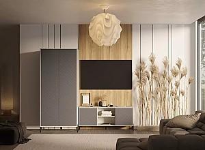 Tumba pentru televizor MatroLuxe Leada Light concrete