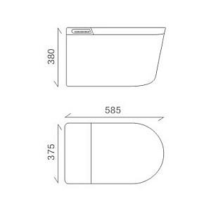 Vas WC NOMI Smart 955WB Rimless