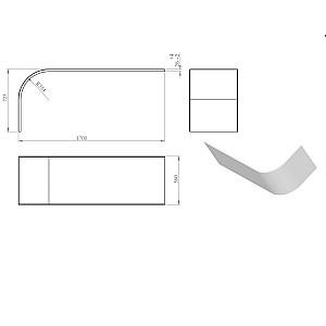 Panou pentru cazi de baie Bonito Home Vella 2 1700x725 Stanga/Dreapta