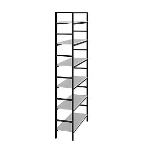 Rafturi pentru depozitare DP 0112 PE Stone Grey+Cadru Black