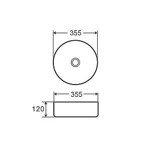 Lavoar baie NOMI Centro Matte White (126391)