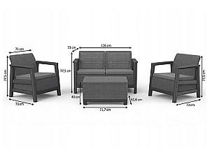 Set mobila de gradina Keter Scandi Linea (57725)