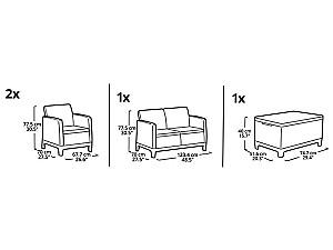 Set mobila de gradina Keter Scandi Forma (57726)